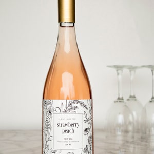 Botanical Wine Labels Custom Water and Oil Resistant for Professional Packaging by Paper & Pear image 8