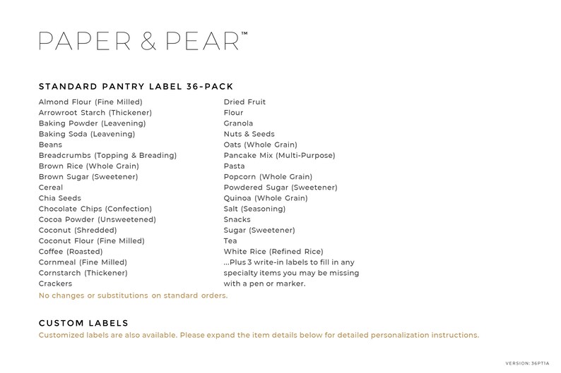 Modern-Numbered Pantry Labels • Water and Oil Resistant • Personalization Available • by Nest & Note Print Co. (Paper + Pear) image 3