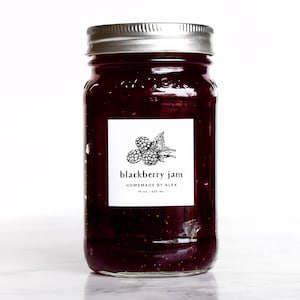 Vintage-Sketch Berry Jam + Jelly Labels • Custom Stickers for Packaging, Bottles, and Mason Jars • by Nest & Note Print Co. (Paper + Pear)