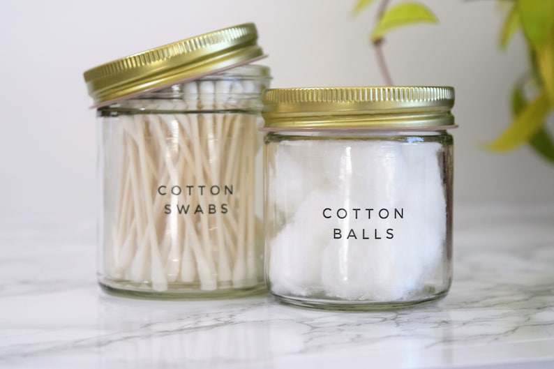 Modern Bath /& Linen Closet Labels \u2022 Customization Available \u2022 Water and Oil Resistant for Durable Home Organization