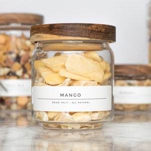 Sleek-Modern Fruit, Nut, and Pantry Labels • Water and Oil Resistant • Personalization Available • by Paper & Pear