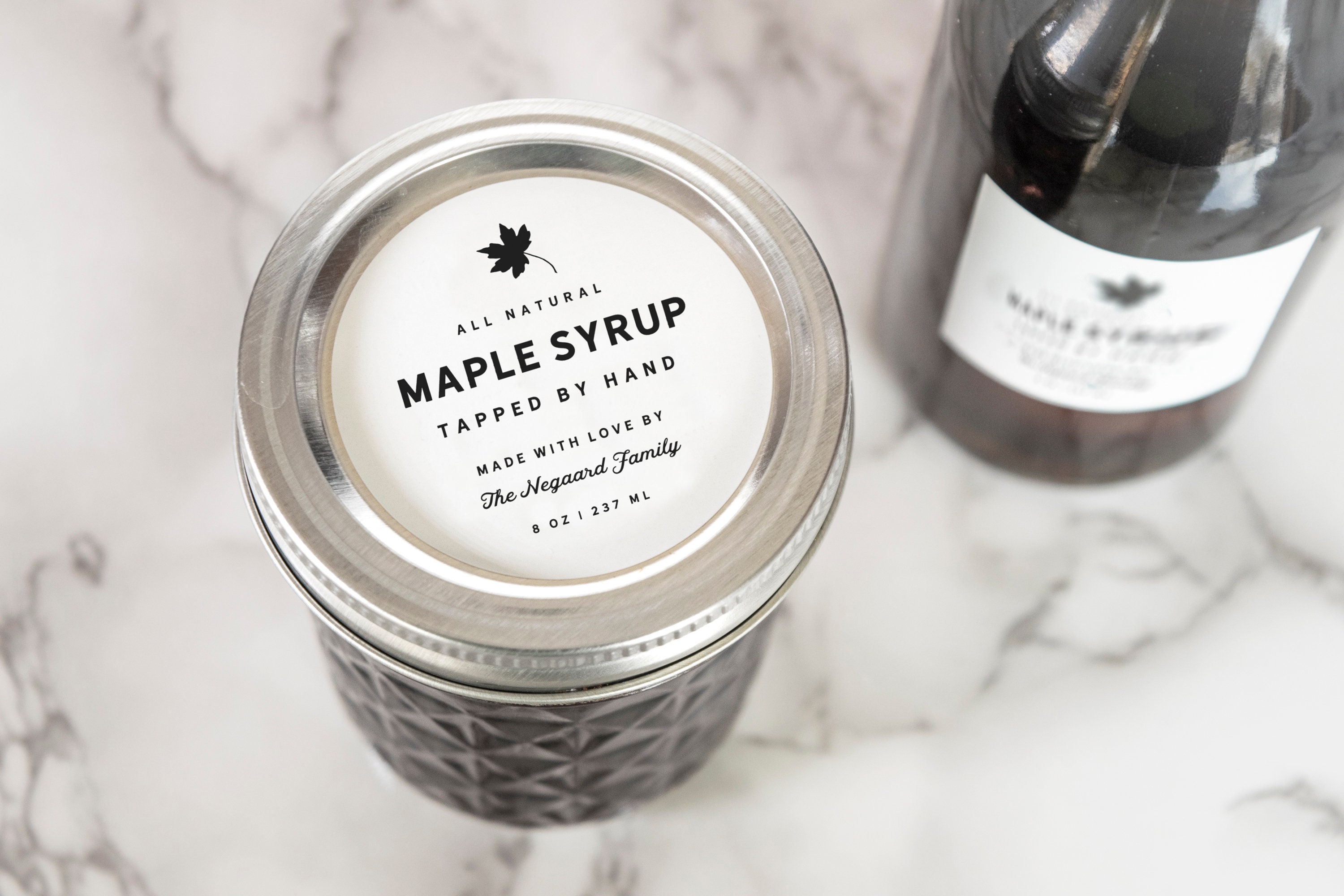 Syrup Paper Retro-block Maple Syrup Labels • Personalized • Water and Oil Resistant ...