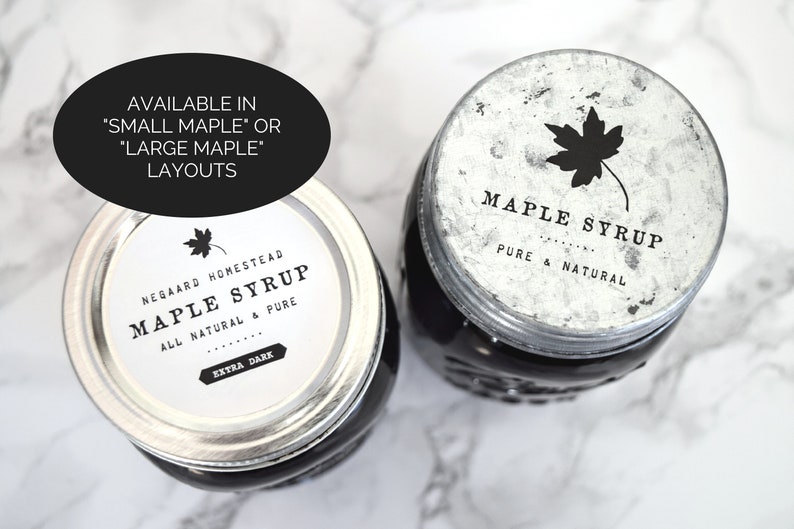 Farmhouse Maple Syrup Labels Custom Water and Oil Etsy