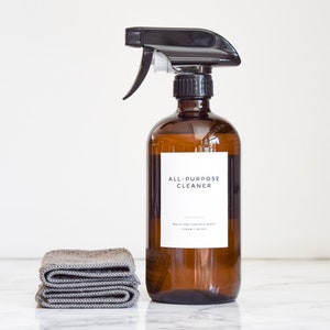 Clean+Home Cleaning and Laundry Labels • Water and Oil Resistant • Personalization Available • by Nest & Note Print Co. (Paper + Pear)