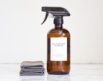 Clean+Home Cleaning and Laundry Labels • Water and Oil Resistant • Personalization Available • Paper & Pear