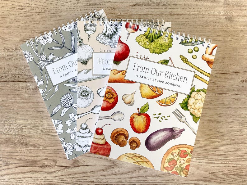 Family Recipe Journal • “from Our Kitchen” • Blank Recipe Cookbook ...