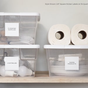 Modern Home Organization Labels for Bath, Linen Closets, Storage, Utility, and Office Personalization Available by Paper & Pear image 2