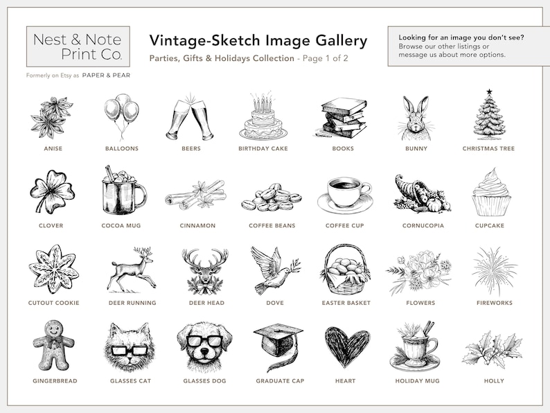 Vintage-Sketch Apple Product Labels • Custom Stickers for Packaging, Bottles, and Mason Jars • by Nest & Note Print Co. (Paper + Pear) zdjęcie 10