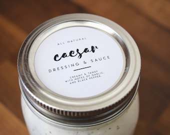 Brush Script Jar and Canning Labels • Custom • Water and Oil Resistant • Labels for Mason Jar Lids • by Paper & Pear