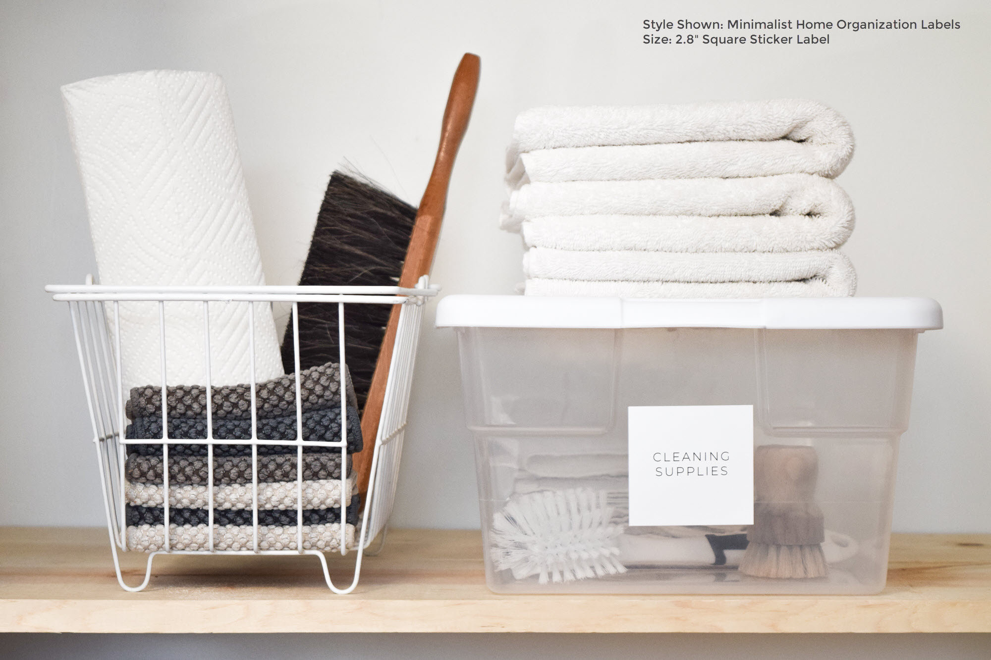 Minimalist Home Organization Labels for Bath Linen Closets Etsy
