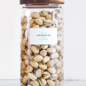 Modern-Numbered Pantry Labels • Water and Oil Resistant • Personalization Available • by Nest & Note Print Co. (Paper + Pear) 1.25t x 2.25w White