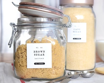 Farmhouse Pantry Labels  • Customization Available • Durable, Water and Oil Resistant • by Nest & Note Print Co. (Paper + Pear)