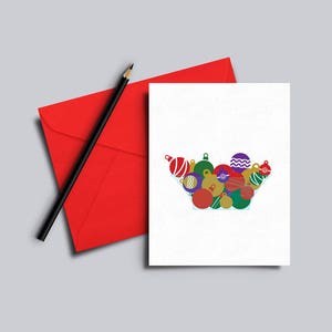 Bol plein de boules / / carte pour amis, famille, amant, partenaire, rencontres / / carte de vœux, carte de Noël