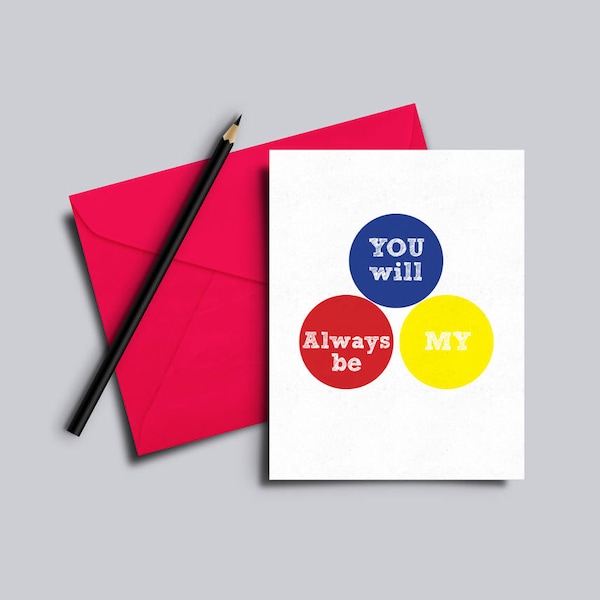 You Will Always Be My Primary // Card for lover, partner, husband, wife, polyamory, swinging, open relationships, queer // Love card
