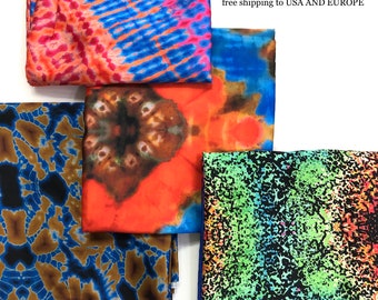African prints ADIRE ITALIAN SATIN Bundle of 4 pieces 4 Yard each Limited stock Total 16 yards.