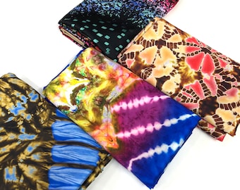 African prints ADIRE ITALIAN SATIN Bundle of 4 pieces 4 Yard each Limited stock Total 16 yards.