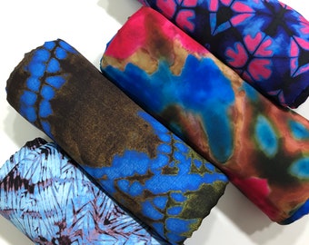 African prints ADIRE ITALIAN SATIN Bundle of 4 pieces 4 Yard each Limited stock Total 16 yards.