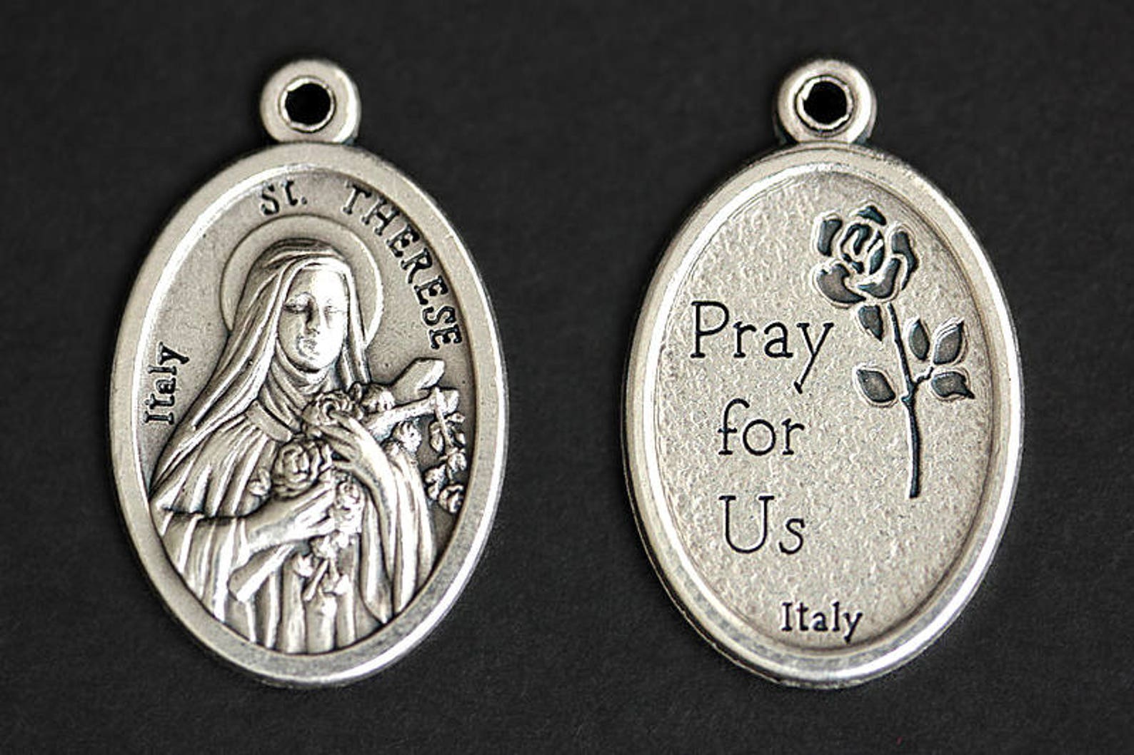 Saint Therese Medal Necklace. St Therese Necklace. Catholic Necklace ...