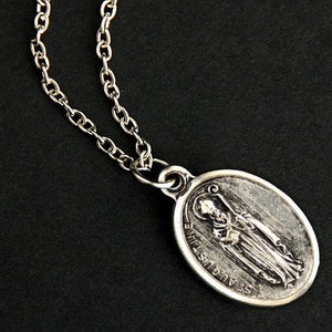 Saint Augustine Medal Necklace. St Augustine Necklace. Catholic Necklace. Patron Saint Necklace. Saint Medal Necklace. Catholic Jewelry. image 4