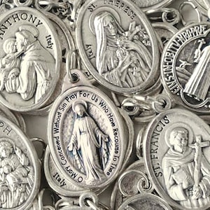 Catholic Medal. Add-On Charm for Bracelet Charm or Necklace Charm. Patron Saint Medal. Catholic Charm.