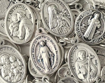 Catholic Medal. Add-On Charm for Bracelet Charm or Necklace Charm. Patron Saint Medal. Catholic Charm.