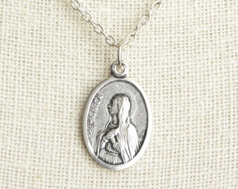 Saint Monica Medal Necklace. St Monica Necklace. Catholic