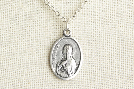 Saint Monica Medal Necklace St Catholic - St Monica Pendant Gold
