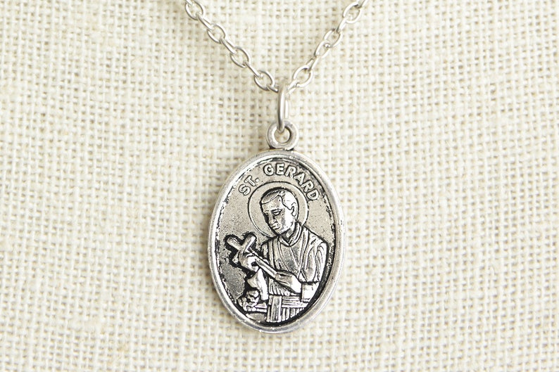 Saint Gerard Medal Necklace. St Gerard Necklace. Catholic Necklace ...
