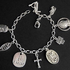 Saint Michael Charm Bracelet. Saint Michael Bracelet. Catholic Bracelet. Patron Saint Bracelet. Saint Medal Bracelet. St Michael Bracelet.