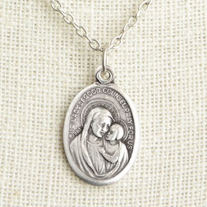 Our Lady of Good Counsel Medal Necklace. OL Good Counsel Necklace. Catholic Necklace. Catholic Saint Medal Necklace. Catholic Jewelry.
