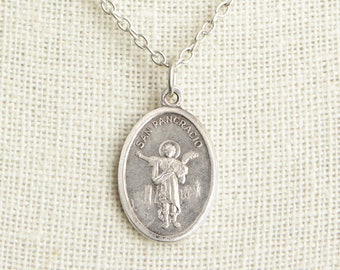 San Pancracio Medal Necklace. San Pancracio Necklace. Catholic Necklace. Patron Saint Necklace. Saint Medal Necklace. Catholic Jewelry.