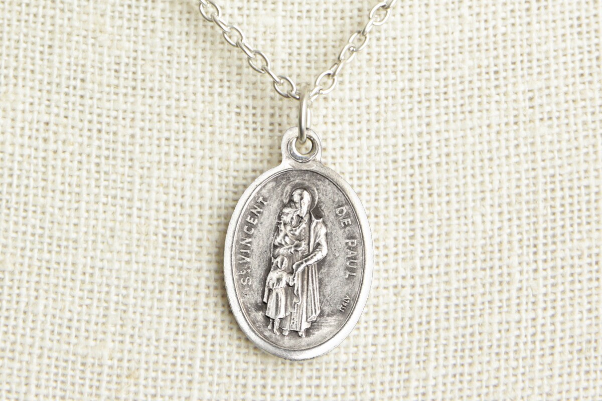 Jolie Médaille Religieuse ancienne Laiton St Antoine et St François d A