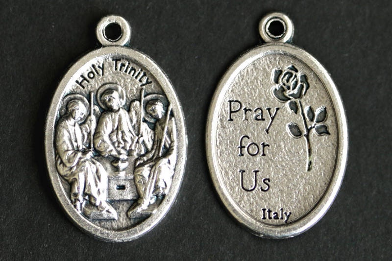 Holy Trinity Medal Necklace. Holy Trinity Necklace. Catholic - Etsy