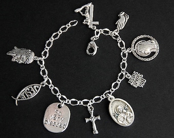 Our Lady of Perpetual Help Charm Bracelet. OL of Perpetual Help Bracelet. Catholic Bracelet. Patron Saint Bracelet. Saint Medal Bracelet.