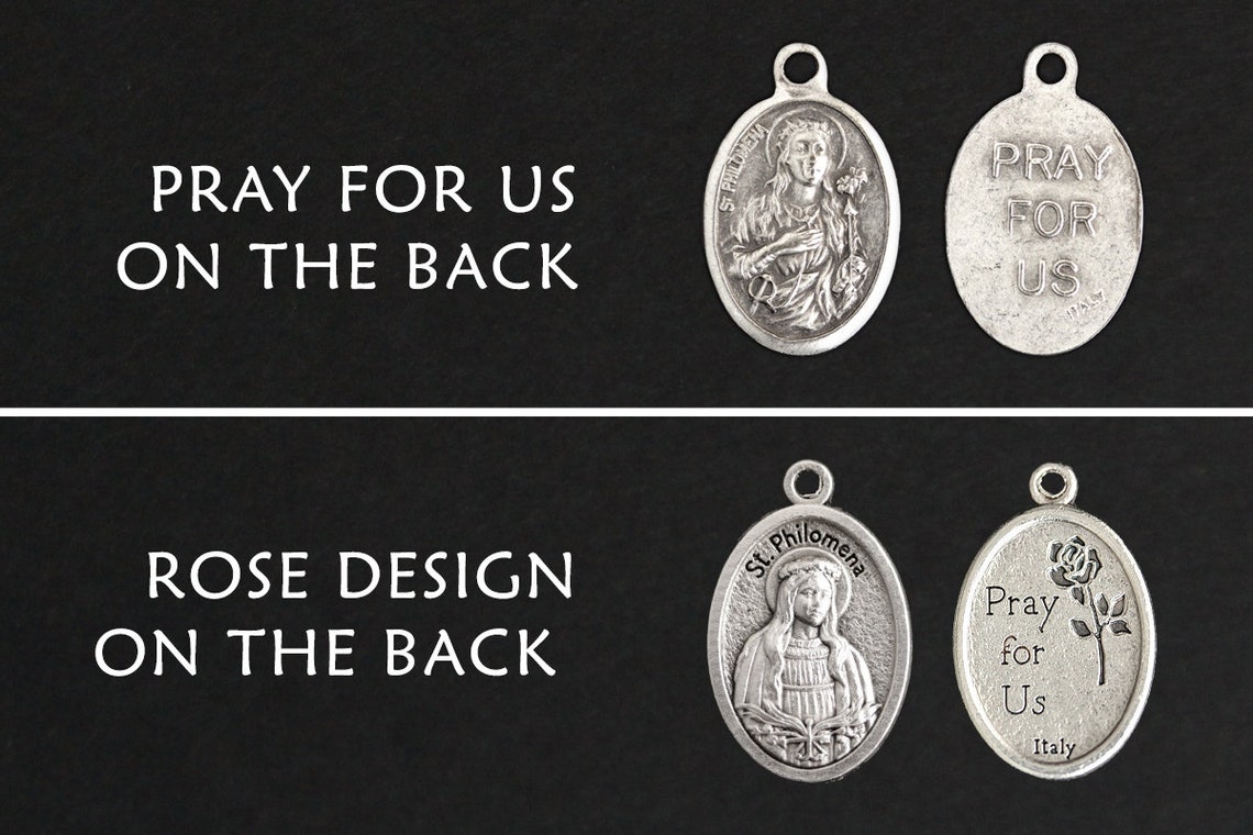 Saint Philomena Medal Necklace. St Philomena Necklace. Etsy