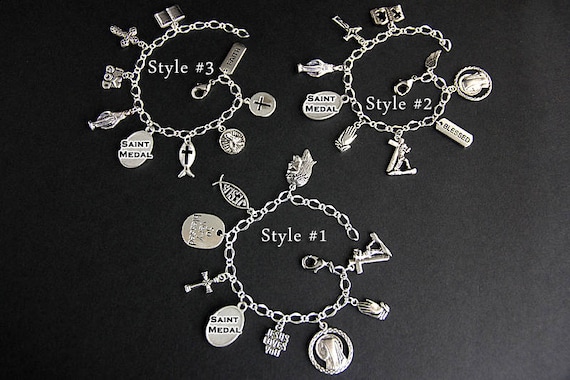 Saint Monica Charm Bracelet. St Monica Bracelet. Catholic Bracelet