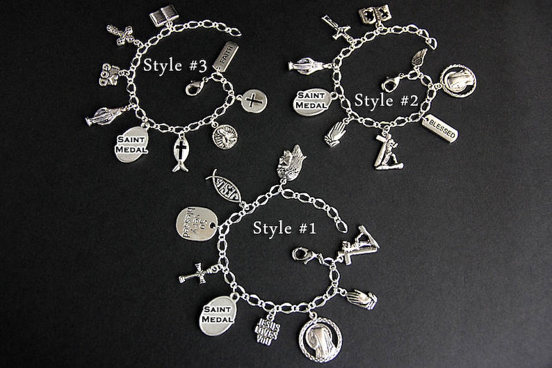 O Infant Jesus Charm Bracelet. O Infant Jesus Bracelet. Catholic Bracelet. Patron Saint Bracelet. Saint Medal Bracelet. Catholic Jewelry. image 2