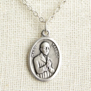 Saint Matt Talbot Medal Necklace. St Matt Talbot Necklace. Catholic Necklace. Patron Saint Necklace. Saint Medal Necklace. Catholic Jewelry.