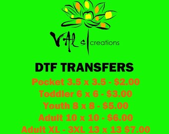 DTF transfers