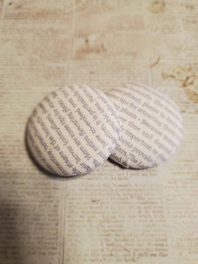 Multicolor lenin fabric button Earrings - Etsy.de