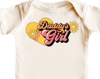 Camiseta de la niña de papá, Onesie® de la niña de papá, traje para llevarme a casa, accesorios para fotos de recién nacidos, regalo del Día del Padre