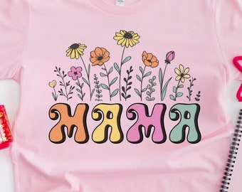 Mama Retro Shirt, Mother Day Gift T Shirt