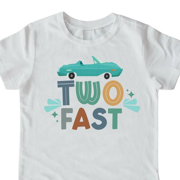 Two Fast T-Shirt, Two Fast Boys Birthday Shirt