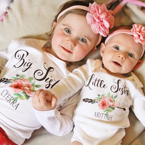 personalized big sister little sister outfits