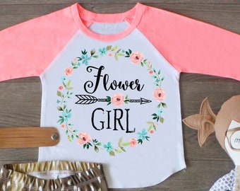 Flower Girl Shirt, Flower Girl Outfit, Flower Girl Raglan, Flower Girl Gift, Flower Girl Top, Wedding Gift, Custom Gift, Flower Girl