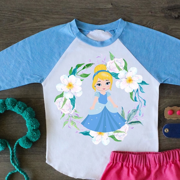 Princesses Cinderella Custom Raglan Shirt