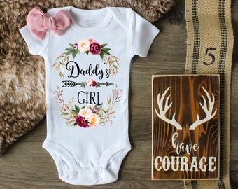 Daddy's Girl Onesie®, Newborn baby girl Onesie®, Take me home Onesie®, Newborn Daddy's Girl Photo Props