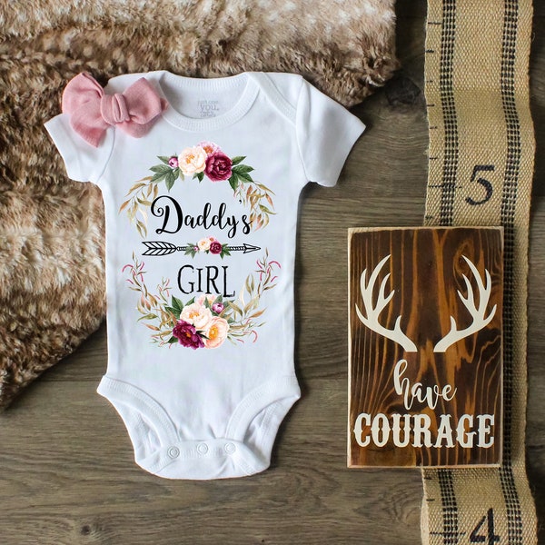 Daddy's Girl Onesie®, Newborn baby girl Onesie®, Take me home Onesie®, Newborn Daddy's Girl Photo Props