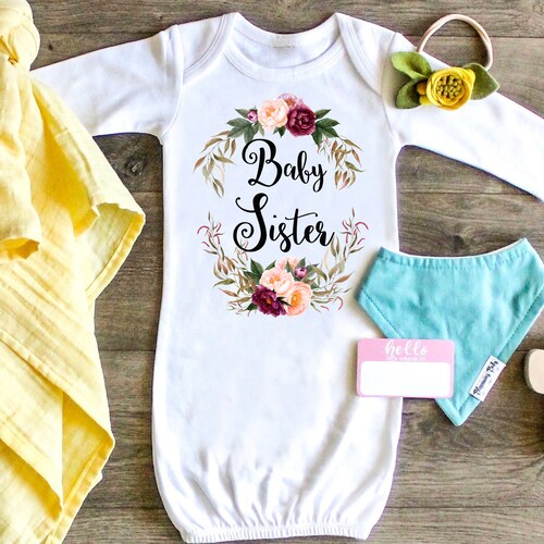 Baby Sister One Piece Gown Etsy