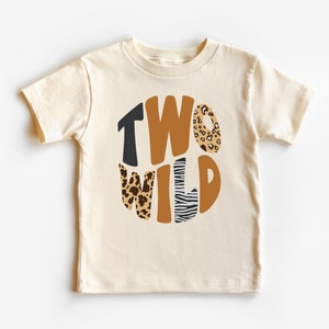 Two Wild Safari Birthday Shirt Designed by The Happy Mail Place